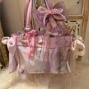 Exclusive Juicy Couture Pink Fairytale Tote Embellished with Bows  & Charms🩷